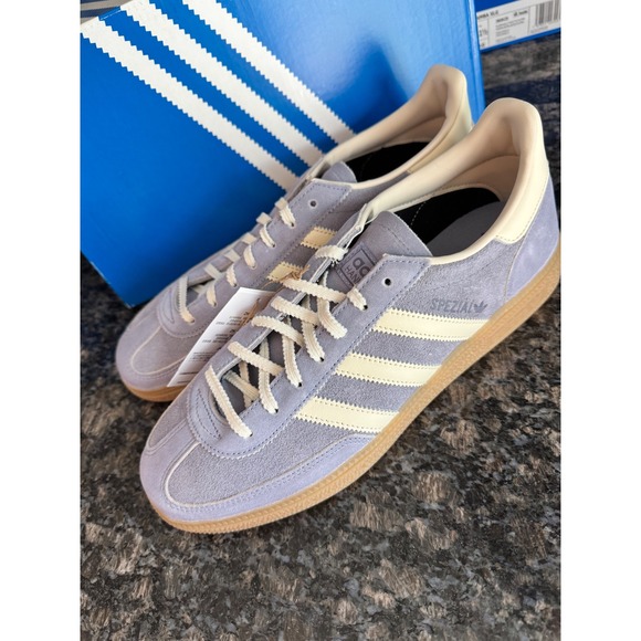 Adidas Handball Spezial W Silver Violet Cream White Gum JR0849 Womens 11 NEW - Picture 2 of 8